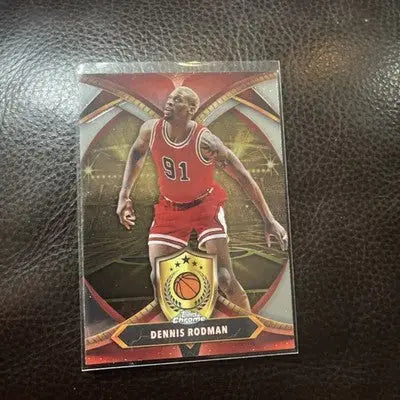 Dennis Rodman Topps Chrome basketball trading card from Bulls HOF 2025 collection