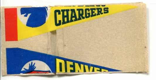 Denver Broncos 1964 Topps AFL vintage pennant sticker decal featuring football team design