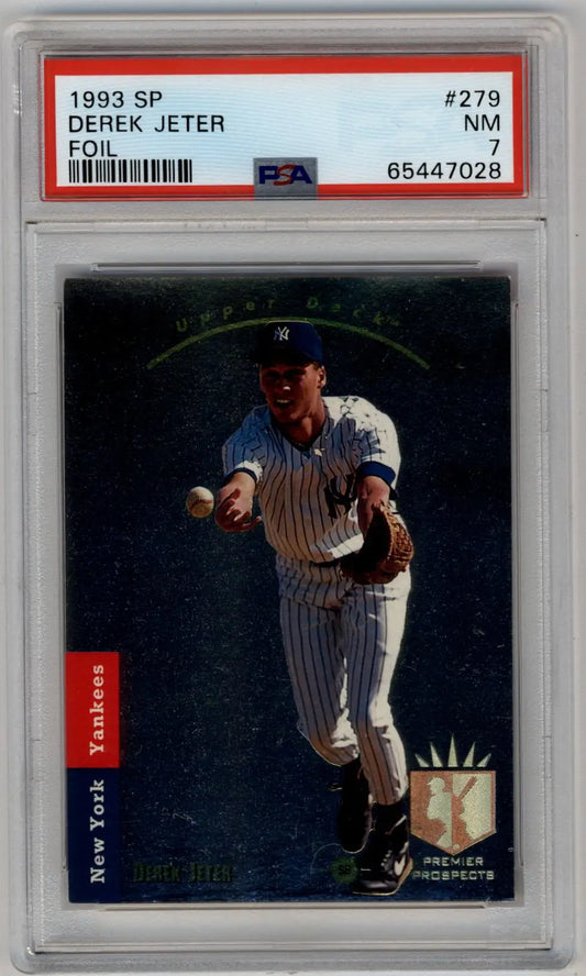 Derek Jeter 1993 SP Foil Baseball Card PSA 7 Near Mint 7028 Alt Text