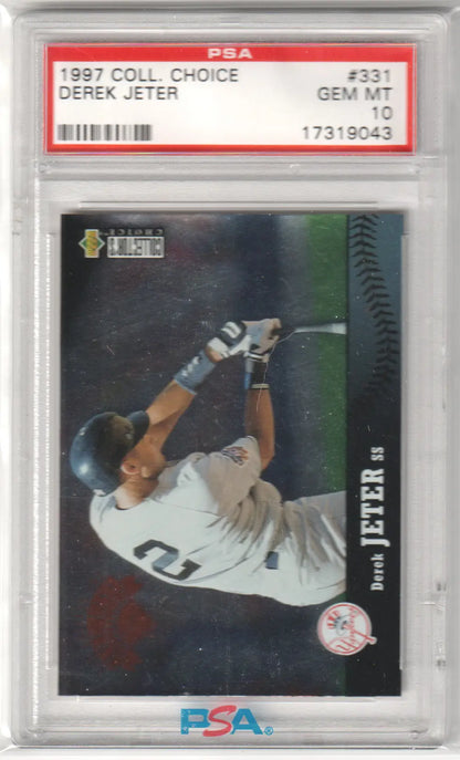 Graded Derek Jeter baseball card PSA 10 GEM MINT from Columbia Hobby