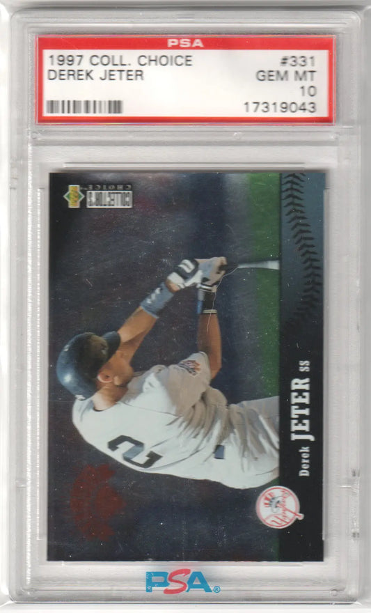 Graded Derek Jeter baseball card PSA 10 GEM MINT from Columbia Hobby