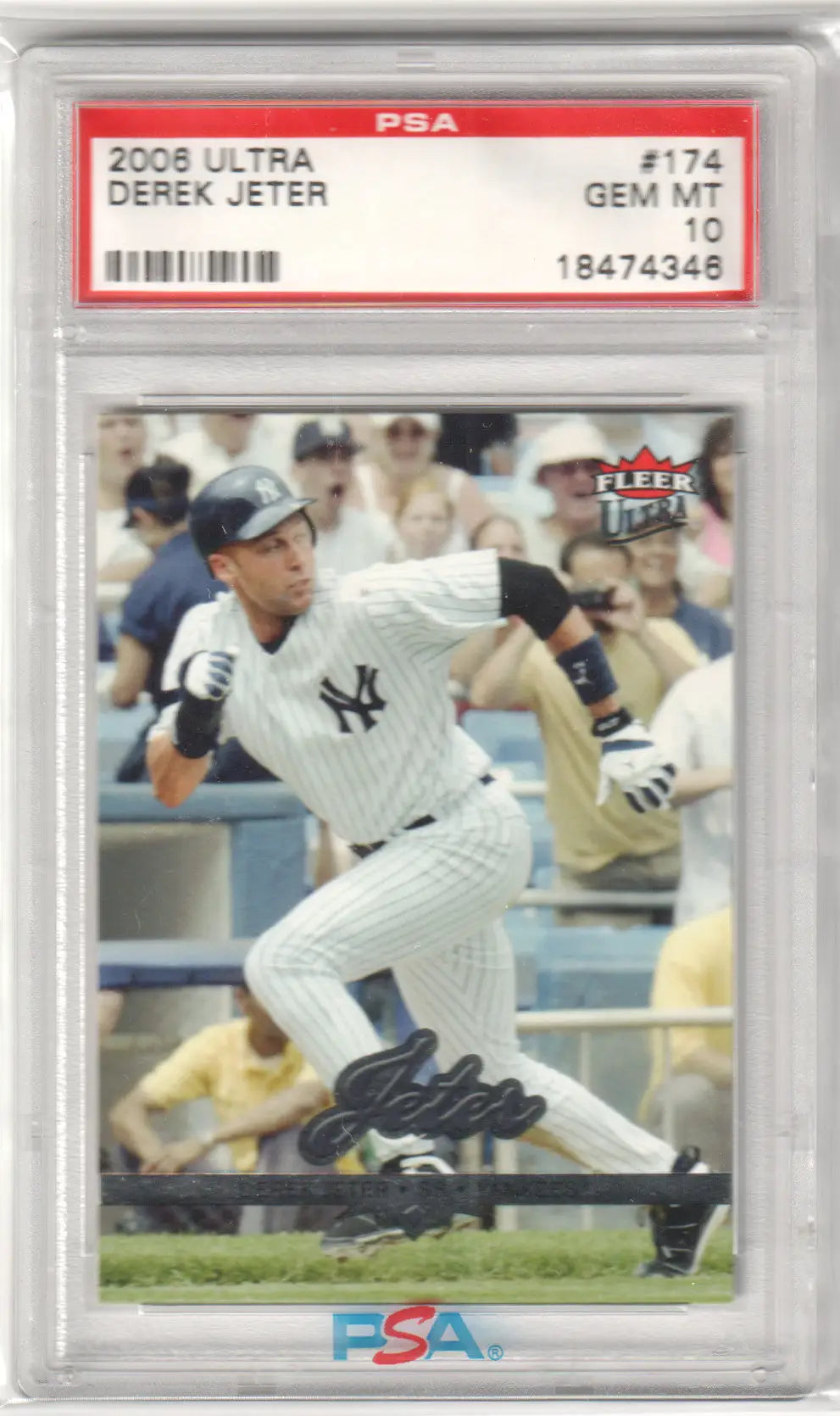 Graded Derek Jeter baseball card from Columbia Hobby Ultra Derek Jeter PSA 10 GEM MINT