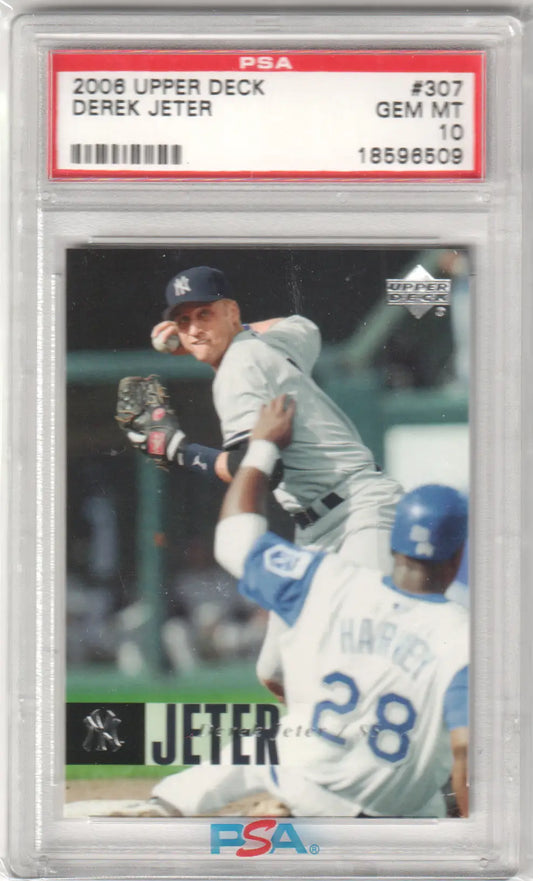 Graded Derek Jeter baseball card from Upper Deck, Columbia Hobby, PSA 10 GEM MINT