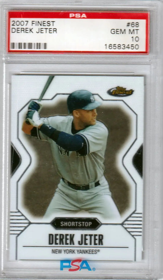 Graded Derek Jeter baseball card from Finest Derek Jeter series at Columbia Hobby