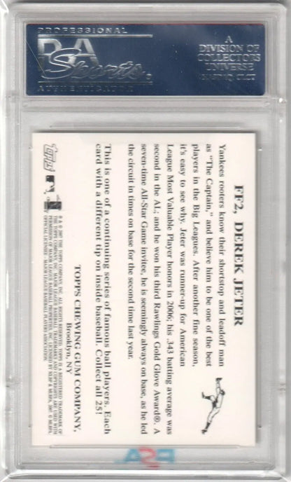 Derek Jeter graded baseball card from Topps Flashback Fridays with ESPn Magazine covers