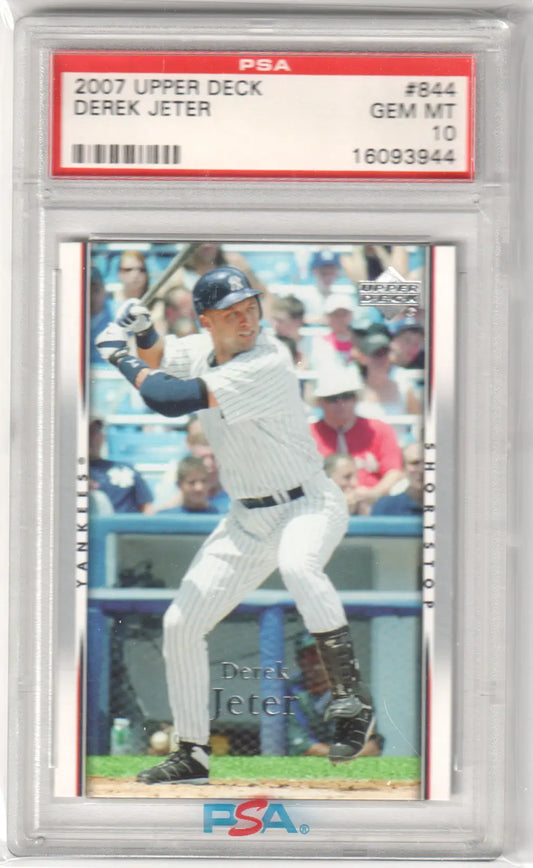 Graded Derek Jeter baseball card from Columbia Hobby, Upper Deck GEM MINT PSA 10