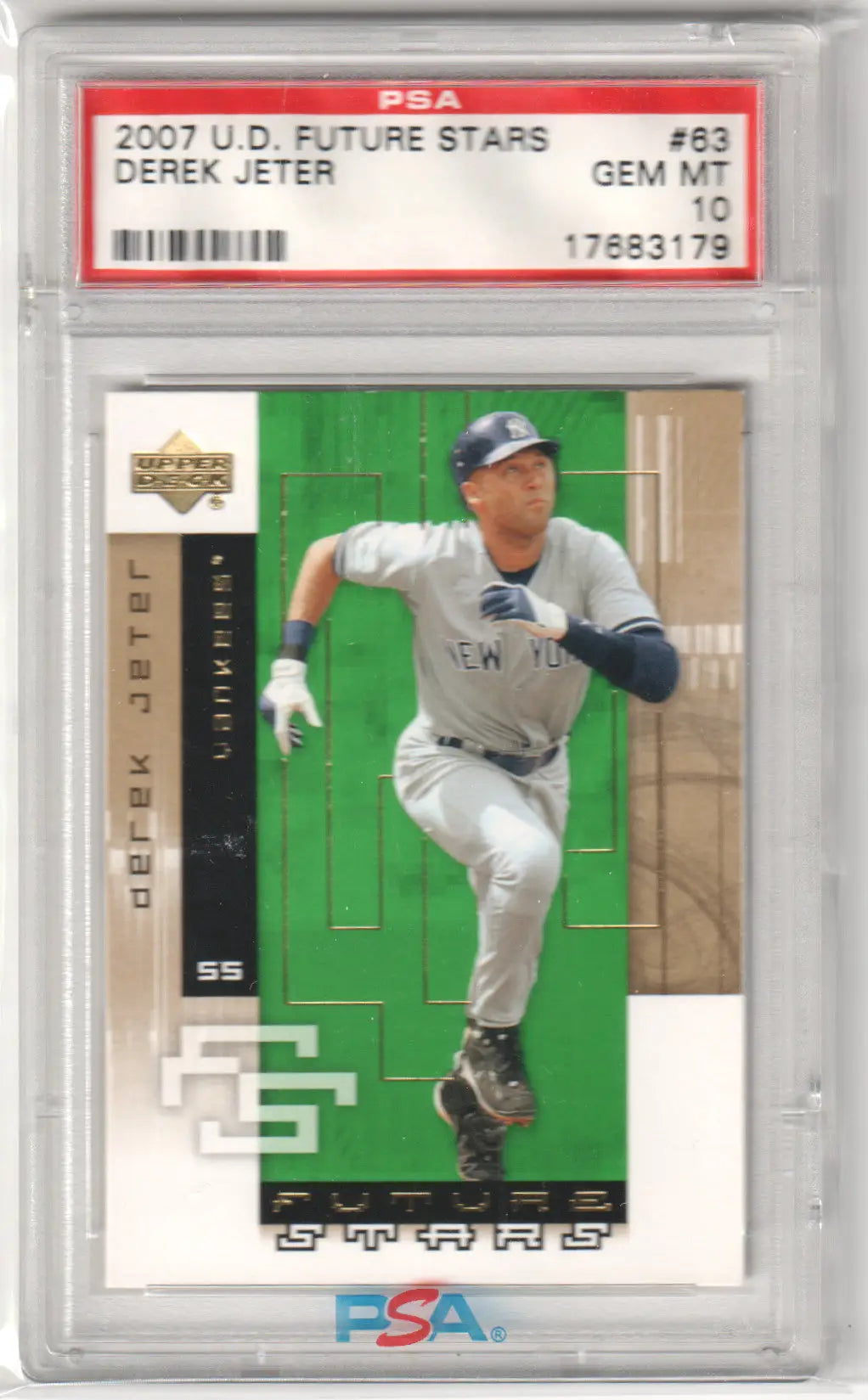 Graded Derek Jeter baseball card from Upper Deck Future Stars series at Columbia Hobby