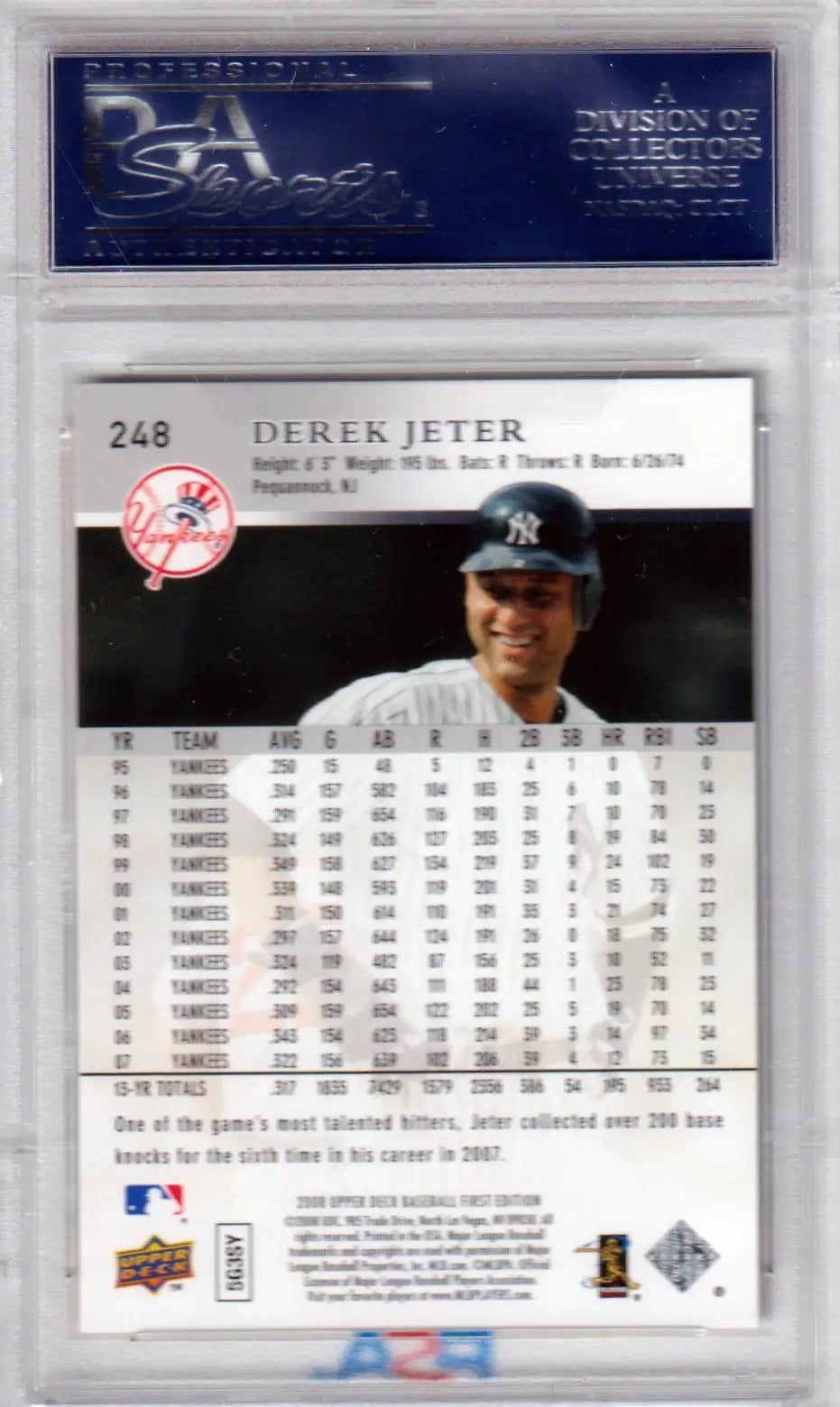 Derek Jeter baseball card from Upper Deck 2008 First Edition at Columbia Hobby