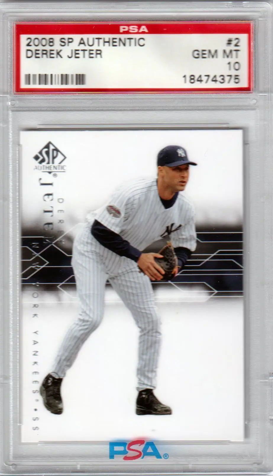 Graded Derek Jeter baseball card from Columbia Hobby in authentic Derek Jeter collection