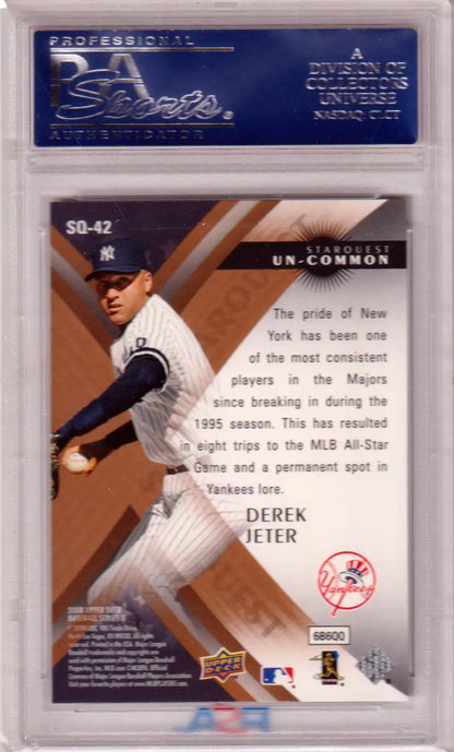 Derek Jeter baseball card from Upper Deck Starquest series at Columbia Hobby, PSA 10