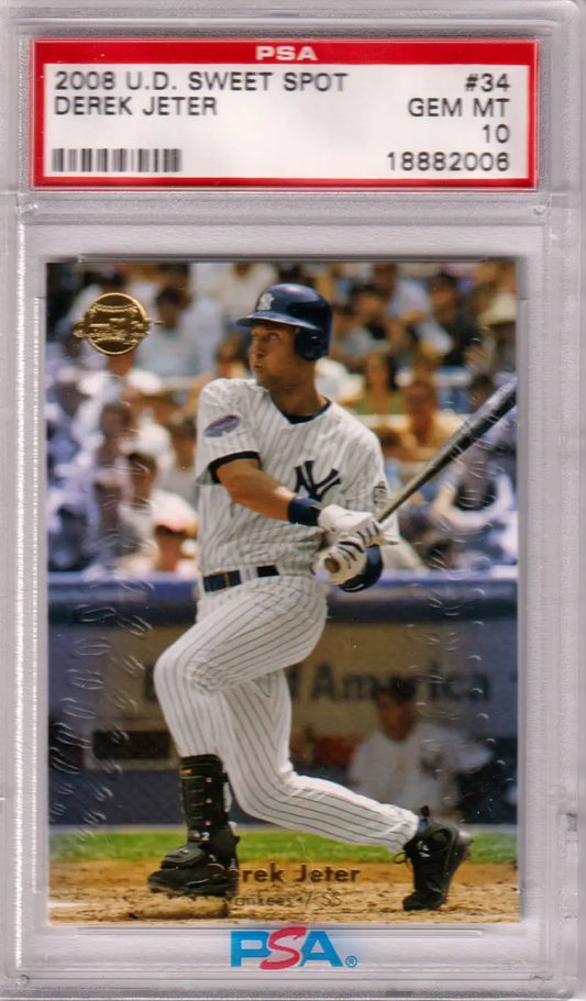 Graded Derek Jeter baseball card from Columbia Hobby, Upper Deck Sweet Spot series