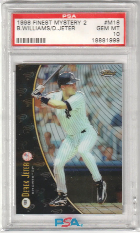 Graded Derek Jeter baseball card from Columbia Hobby Finest Mystery M18 PSA 10 GEM