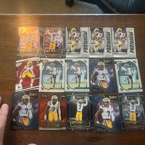 Derek Stingley Jr sports trading cards collection in Derek Stingley Jr Rc Lot 15 Cards