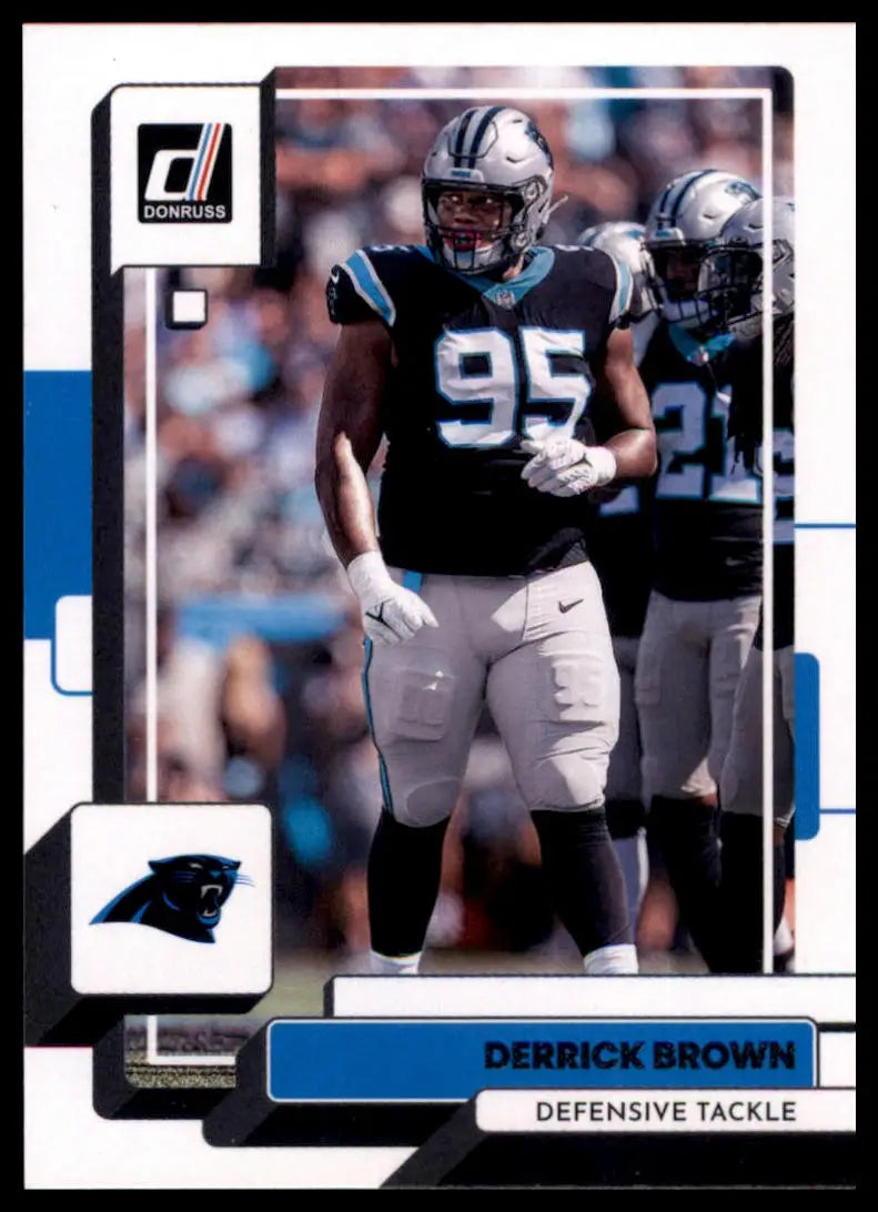 Derrick Brown football card from 2022 Donruss Carolina Panthers product