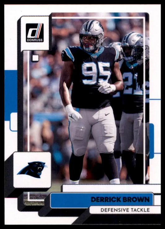 Derrick Brown football card from 2022 Donruss Carolina Panthers product