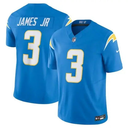 Powder blue Derwin James Jr Los Angeles Chargers Nike Vapor F.U.S.E. jersey with number 3