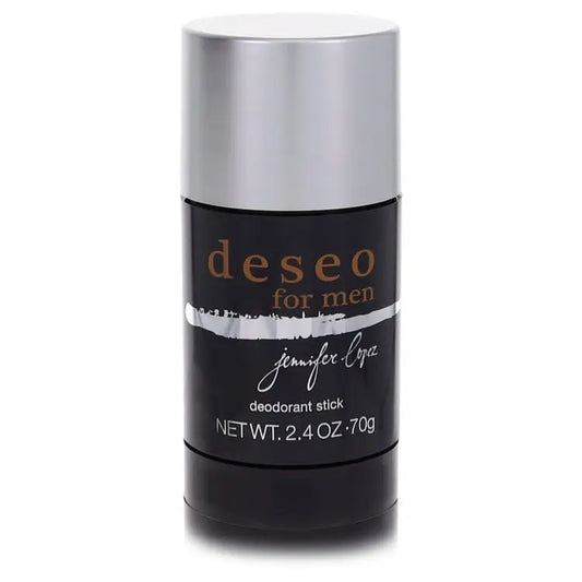 Black and silver Deseo by Jennifer Lopez deodorant stick with masculine scent
