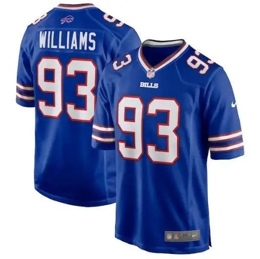 Blue Buffalo Bills Nike Game Jersey on DeShawn Williams product display
