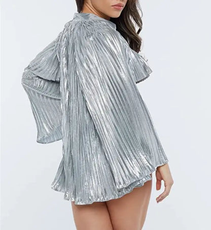Designer Brand Savage X Fenti - Silver Sheen Open Bed Jacket LAST ONE ONLY Size SMALL Lounging Attire - MED/LG - Bed