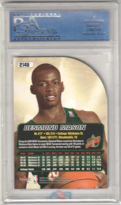 Desmond Mason basketball card from Columbia Hobby 214G Gold Medallion PSA 8 NM-MT