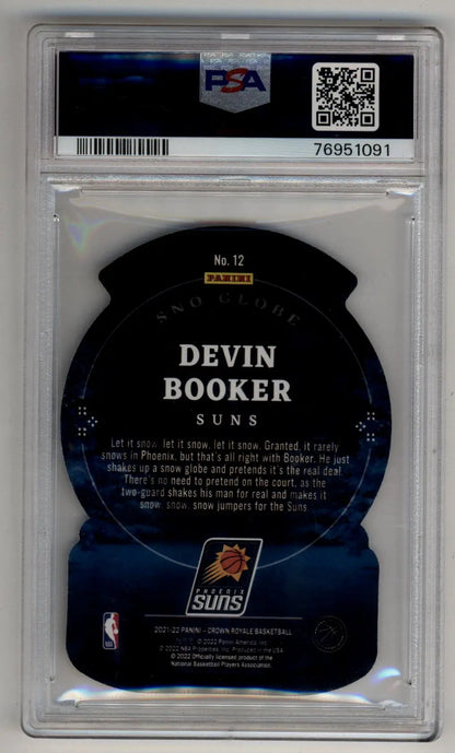 Devin Booker 2021-22 Crown Royale Sno Globe Asia Gold 04/10 PSA 10 Gem Mint - Singles