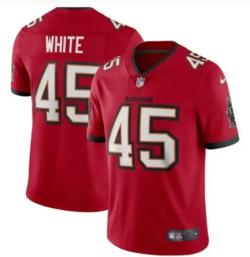Red Devin White Tampa Bay Buccaneers Nike Vapor Limited Jersey with white numbers and name