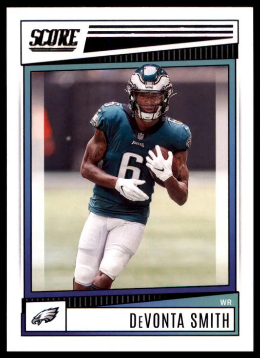 DeVonta Smith football card from 2022 Score #242 Philadelphia Eagles collection