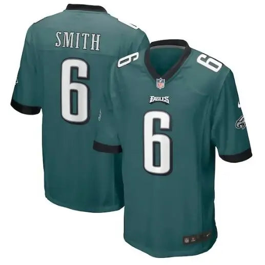 Green Philadelphia Eagles DeVonta Smith Nike Game Jersey with number 6