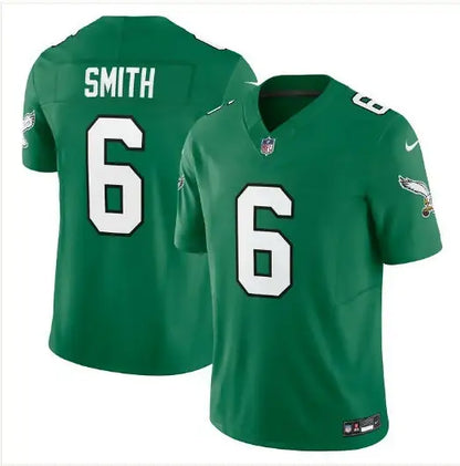 Green Philadelphia Eagles Nike Vapor F.U.S.E. jersey with SMITH 6 on front and back