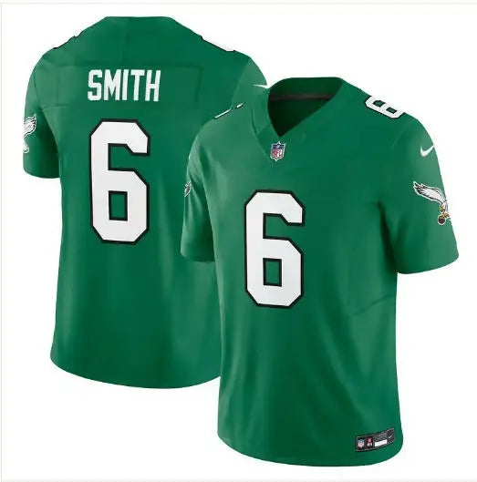 Green Philadelphia Eagles Nike Vapor F.U.S.E. jersey with SMITH 6 on front and back