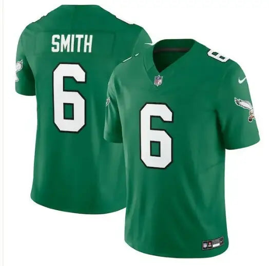 Green Philadelphia Eagles DeVonta Smith Nike Vapor F.U.S.E. Limited Jersey with number 6