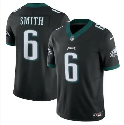 Black Philadelphia Eagles DeVonta Smith Nike Vapor F.U.S.E. Limited Jersey with Smith and number 6