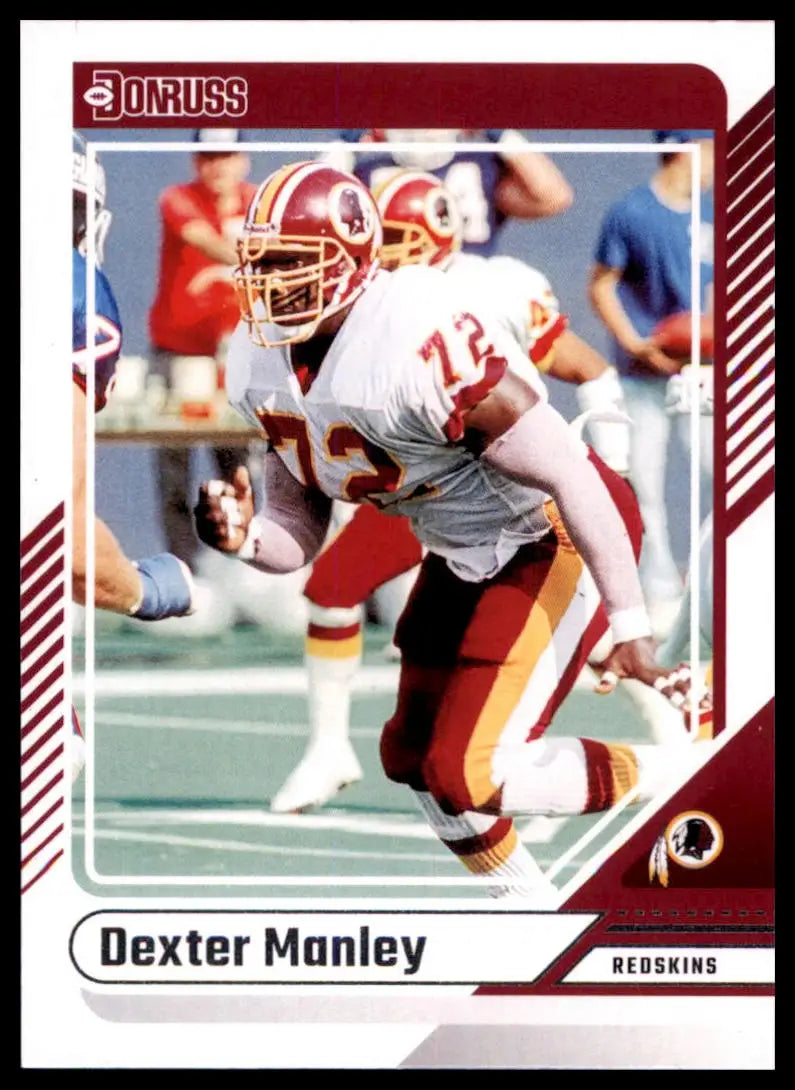 Dexter Manley football card from 2024 Donruss series showcasing Washington Redskins player