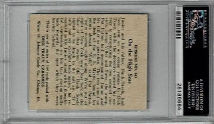 Dick Tracy Caramels R41 Trading Card On the High Seas #143 PSA 6 for collectors