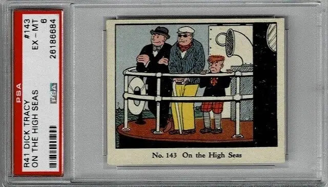 Graded Dick Tracy Caramels R41 Trading Card On the High Seas #143 PSA 6 for collectors