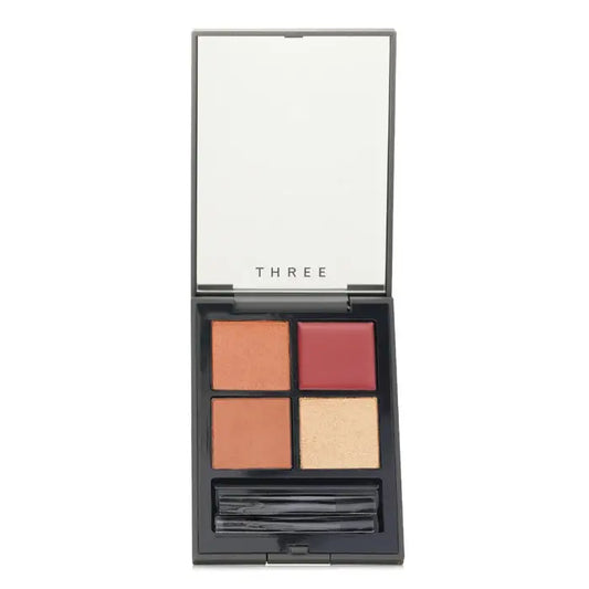 Open Dimensional Vision Eye Palette with four warm-toned eye shadow shades and mirror