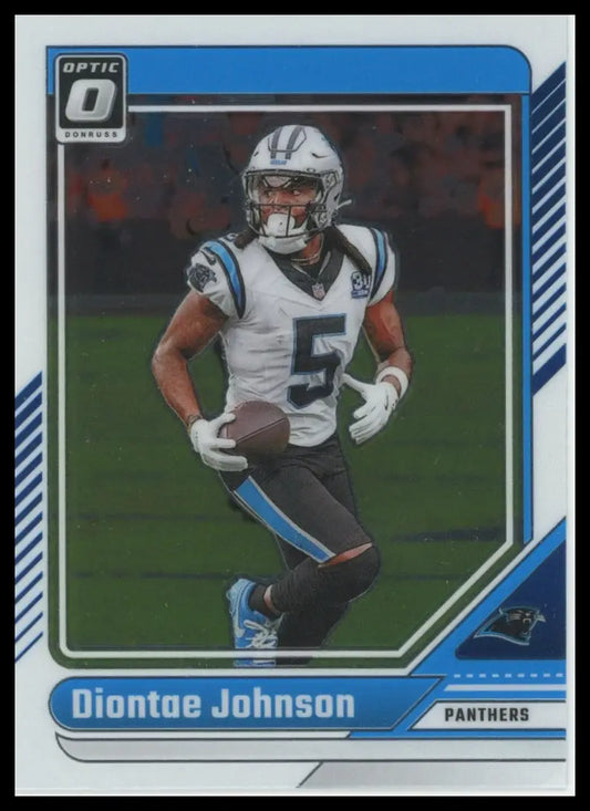 Diontae Johnson 2024 Donruss Optic football card featuring 2021 Donruss Optic design