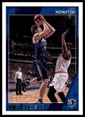 Dirk Nowitzki basketball card from 2016-17 Hoops Dallas Mavericks collection