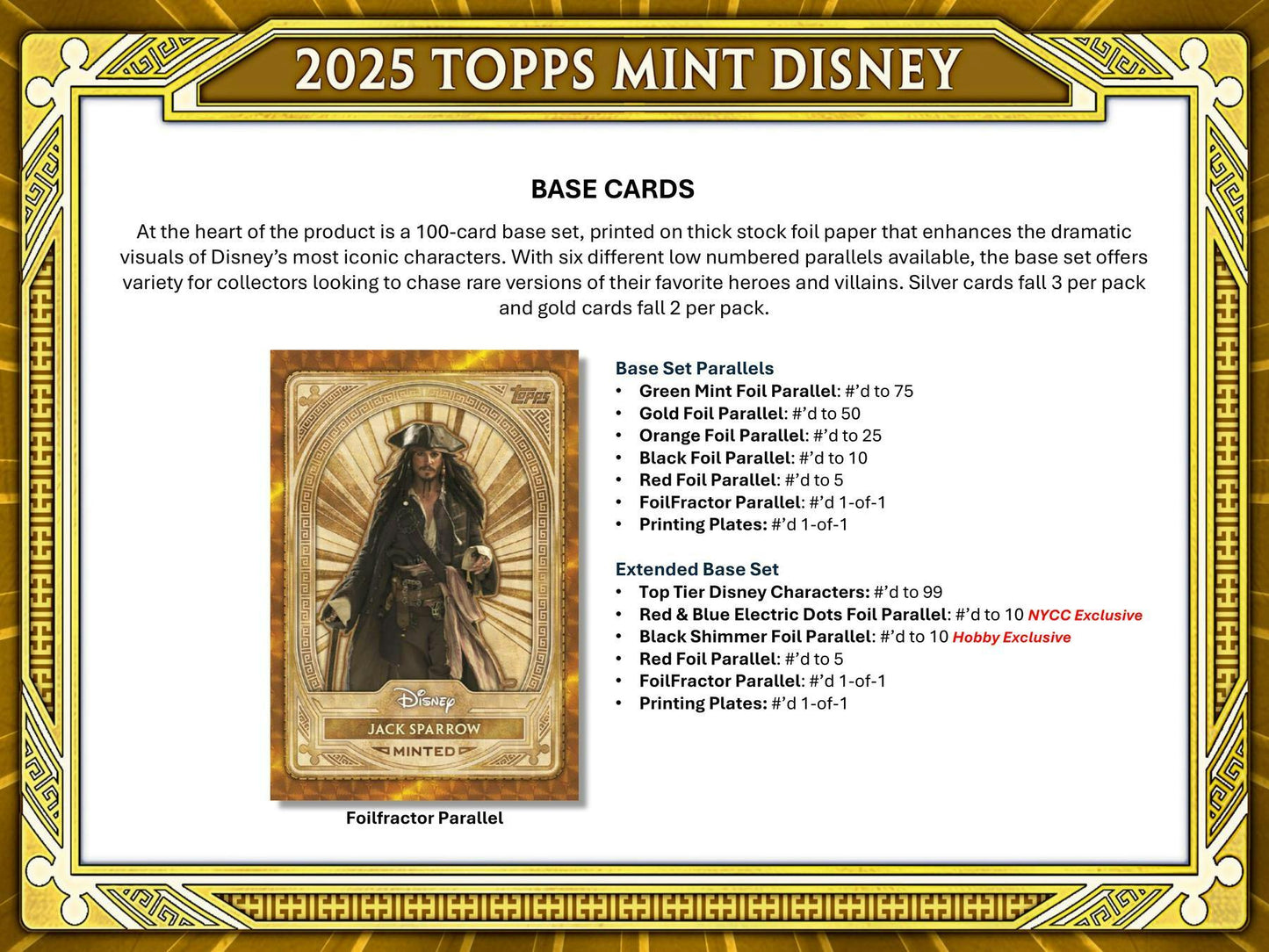 2025 Topps Disney Mint Hobby Box | Columbia Sports Cards