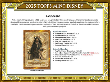 2025 Topps Disney Mint Hobby Box | Columbia Sports Cards