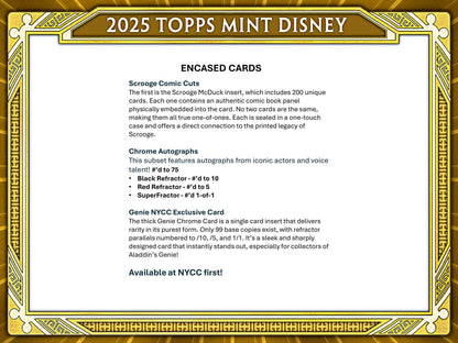 2025 Topps Disney Mint Hobby Box | Columbia Sports Cards