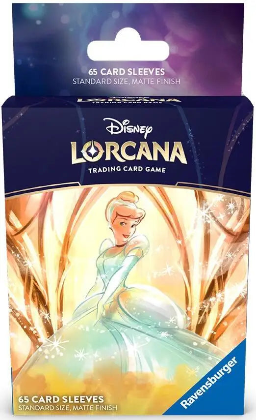 Disney Lorcana card sleeves featuring Cinderella with a matte finish for protection