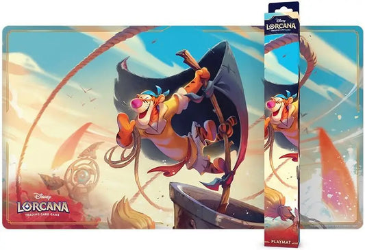 Disney Lorcana Tigger playmat for trading cards by Ravensburger, perfect for collectors