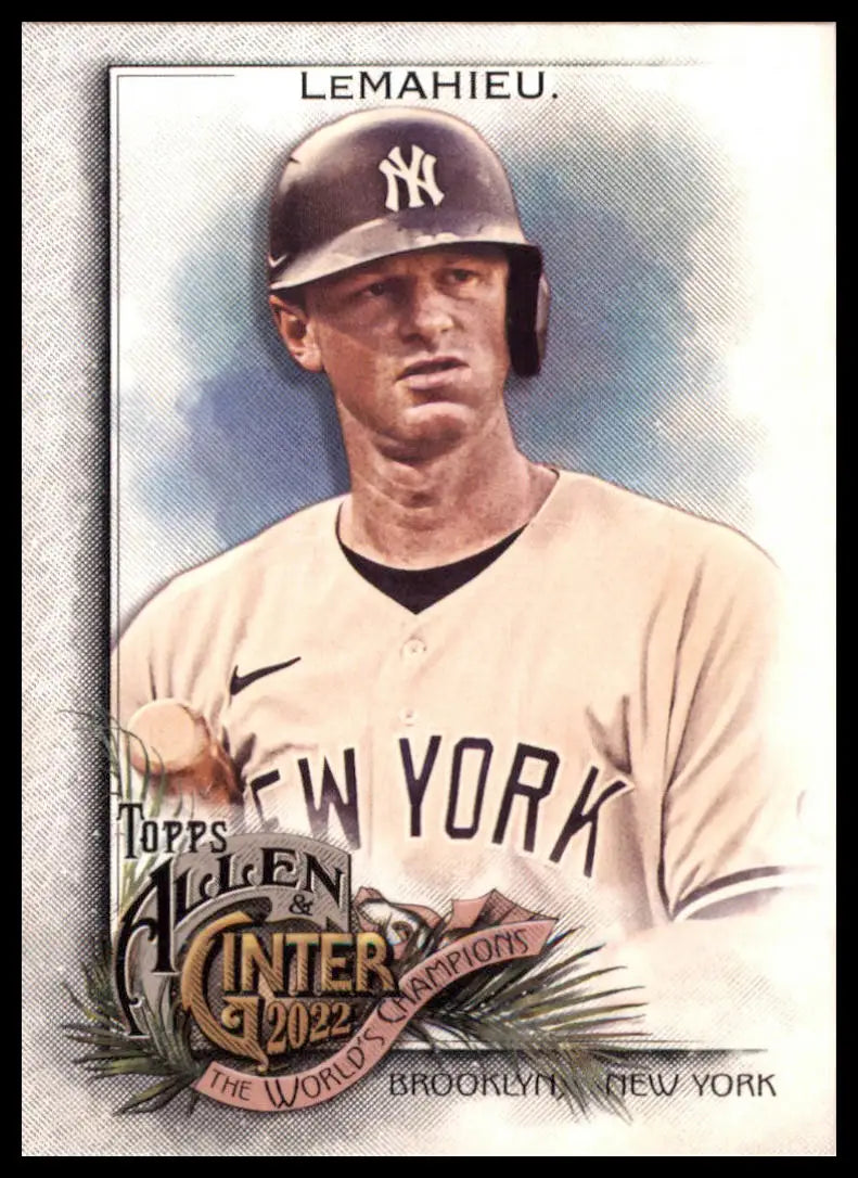 DJ LeMahieu baseball card from Topps Allen Ginter Chrome 2022 Yankees collection