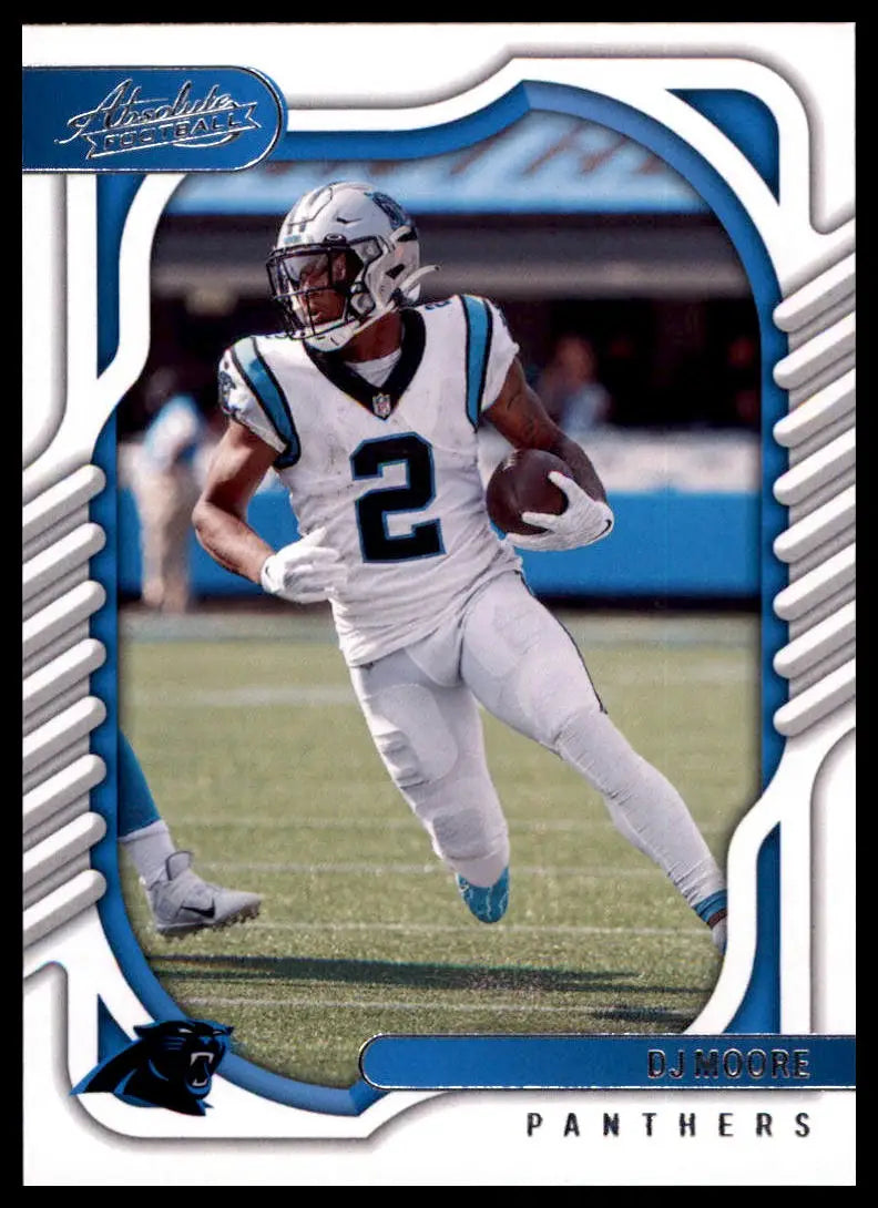 Football trading card featuring DJ Moore from Panini Absolute 2022 Panini Absolute Retail #27 Carolina Panthers
