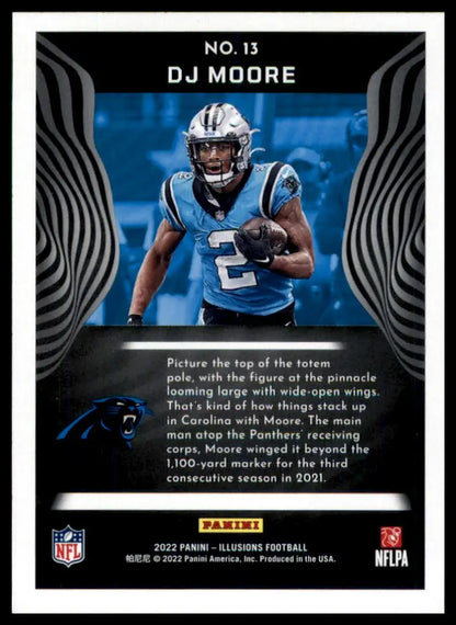 DJ Moore football card from Panini Illusions 2022 Panini Illusions Retail Carolina Panthers