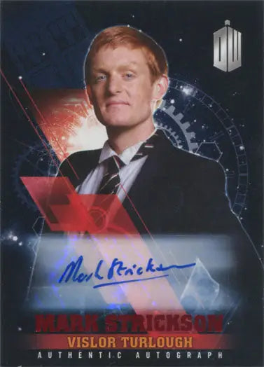 Autographed Doctor Who Timeless Autograph Card of Mark Strickson as Vislor Turlough