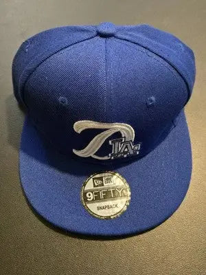 Blue New Era 9FIFTY snapback cap featuring Dodgers Lot Ohtani and Roki Sasaki RC