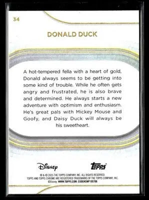 ? Donald Duck — 2025 Topps Chrome Disney #34 ? - Trading Card