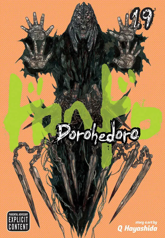 Manga cover of Dorohedoro Graphic Novel Volume 19 with dark monstrous figure at Central Department Store